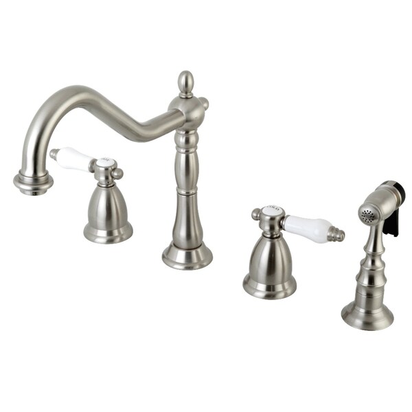 KS1798BPLBS Widespread Kitchen Faucet, Brushed Nickel